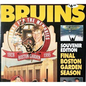 1994-95 Boston Bruins Official Yearbook Final Garden Vintage NHL Hockey DWO6
